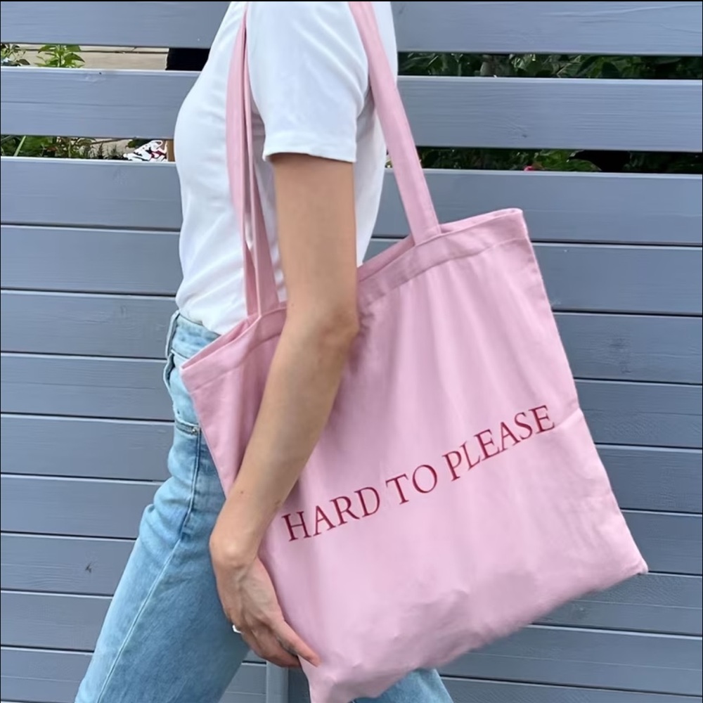Hard To Please Pink Canvas Tote Bag - Women